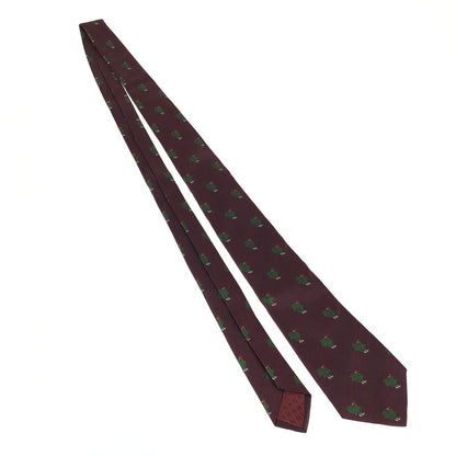 【中古品】【メンズ】 HERMES エルメス SILK TIE シルクタイ ネクタイ スーツ用小物 服飾雑貨 183-241112-yk-08-tag カラー：ボルドー 万代Net店