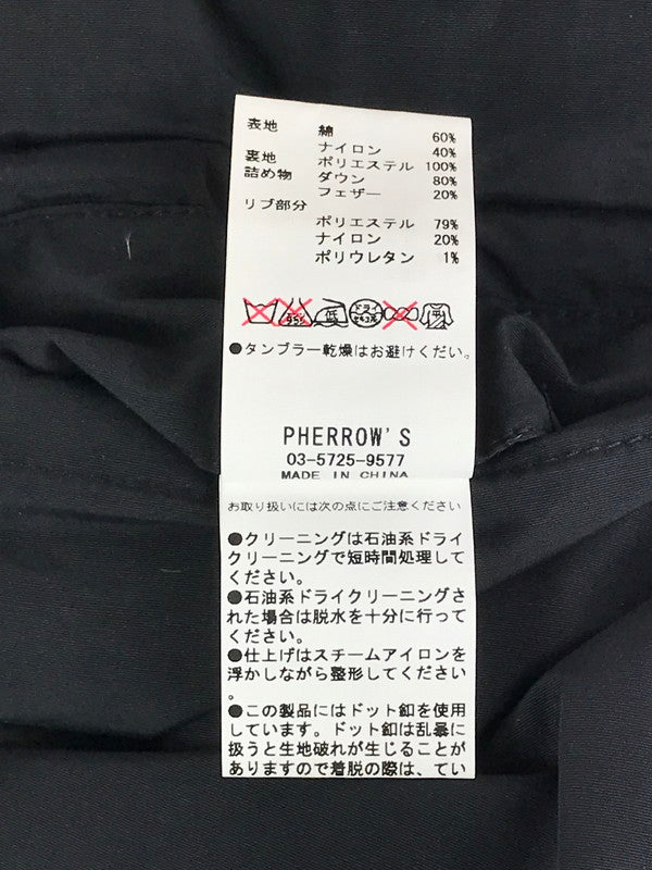 【中古】【メンズ】 Pherrow's フェローズ 15W-E.P.D EXPEDITION PRIME DOWN JACKET フィルパワープライムダウンジャケット 145-241031-SS-10-tag サイズ：L カラー：ブラック 万代Net店