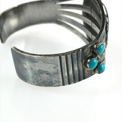 【中古品】【メンズ】  NAVAHO ナバホ族 J.LINKIN作 SV ストーンバングル シルバー アクセサリー 191-241027-hi-05-tag カラー：シルバー 万代Net店