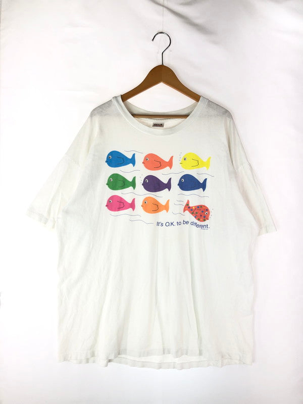 【中古品】【メンズ】 ANVIL アンビル 90’S PRINT TEE 90’S プリント Tシャツ 半袖 トップス 146-241027-mo-04-tag サイズ：2X カラー：ホワイト 万代Net店