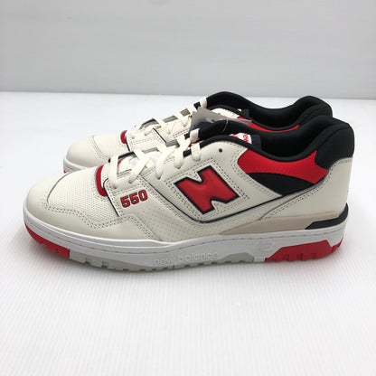 【中古美品】【メンズ】 NEW BALANCE ニューバランス BB550VTB スニーカー 靴 162-241107-yk-01-tag サイズ：28.5cm/US10.5 カラー：WHITE/RED 万代Net店