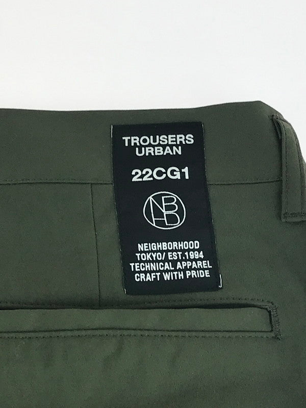 【中古美品】【メンズ】 NEIGHBORHOOD ネイバーフッド 221AQNH-PTM0 1 TACK SLACKS PANTS トラックスラックスパンツ ボトムス 153-241119-SS-04-tag サイズ：M カラー：カーキ 万代Net店