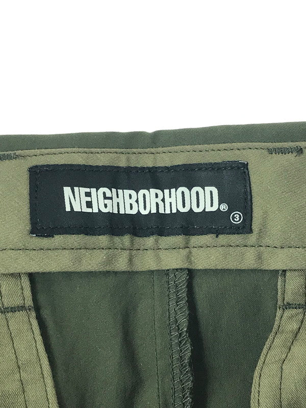 【中古美品】【メンズ】 NEIGHBORHOOD ネイバーフッド 221AQNH-PTM0 1 TACK SLACKS PANTS トラックスラックスパンツ ボトムス 153-241119-SS-04-tag サイズ：M カラー：カーキ 万代Net店