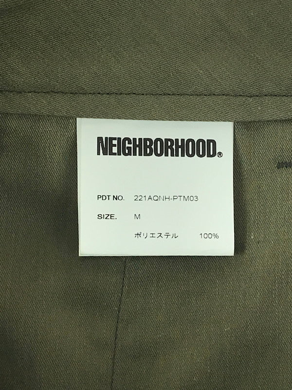 【中古美品】【メンズ】 NEIGHBORHOOD ネイバーフッド 221AQNH-PTM0 1 TACK SLACKS PANTS トラックスラックスパンツ ボトムス 153-241119-SS-04-tag サイズ：M カラー：カーキ 万代Net店