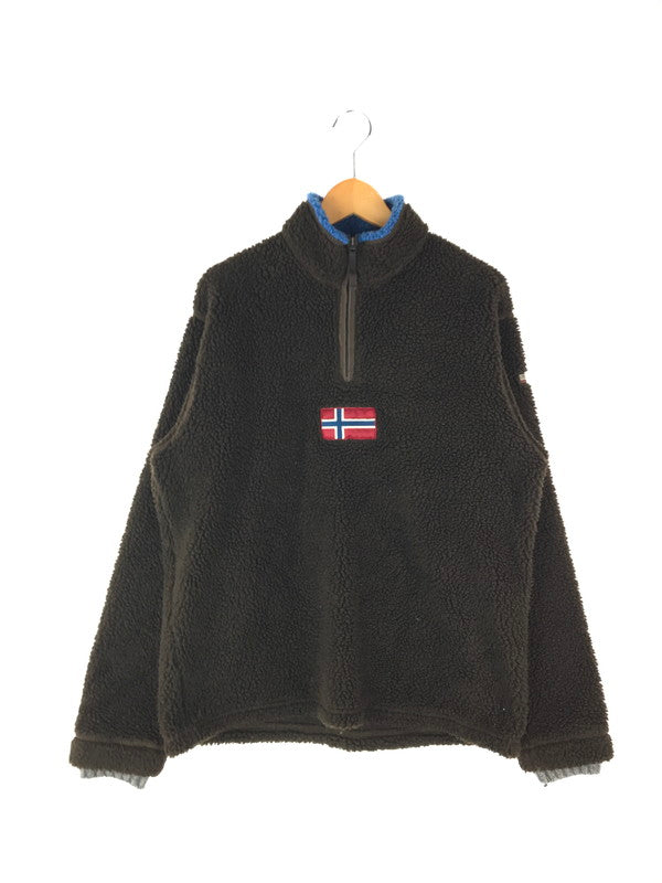 【中古】【メンズ】  NAPAPIJRI ナパピリ HALF-ZIP FLEECE JACKET ハーフジップフリースジャケット アウター 144-241027-hi-17-tag サイズ：L カラー：ブラウン 万代Net店