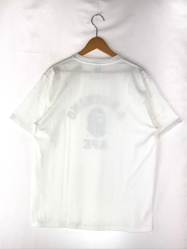 【中古品】【メンズ】 A BATHING APE アベイシングエイプ ABC CAMO COLLEGE TEE 001TEK801005M ABC カモ カレッジ Tシャツ 半袖 トップス 142-241028-mo-11-tag サイズ：L カラー：ホワイト 万代Net店