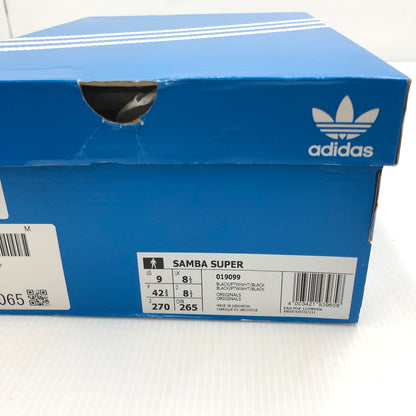 【中古美品】【メンズ】 adidas アディダス SAMBA SUPER 019099 サンバ スーパー スニーカー 靴 161-241108-hi-07-tag サイズ：27cm US 9 カラー：BLACK 万代Net店