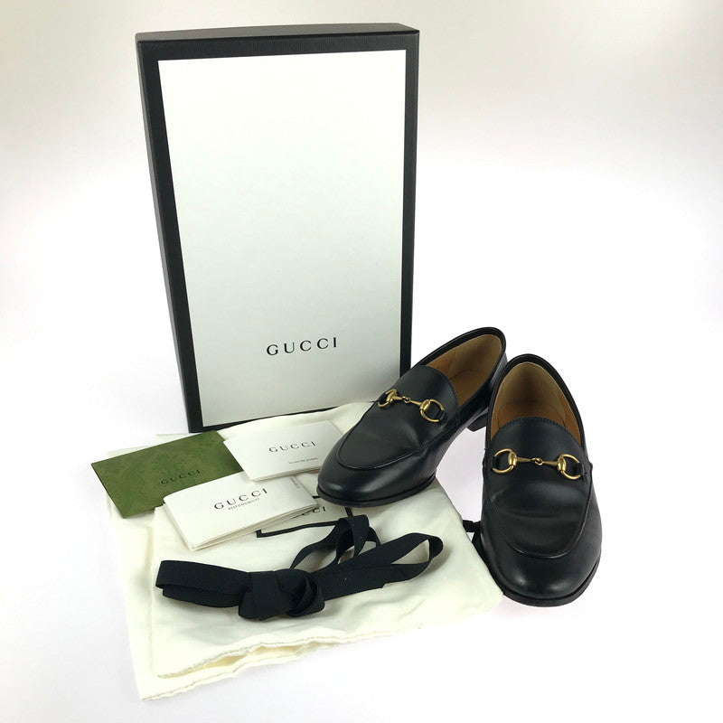 【中古品】【レディース】 GUCCI グッチ ヨルダーン 404069 BLM00 ホースビット レザーローファー 靴 183-241027-hi-13-tag サイズ：35 カラー：ブラック 万代Net店