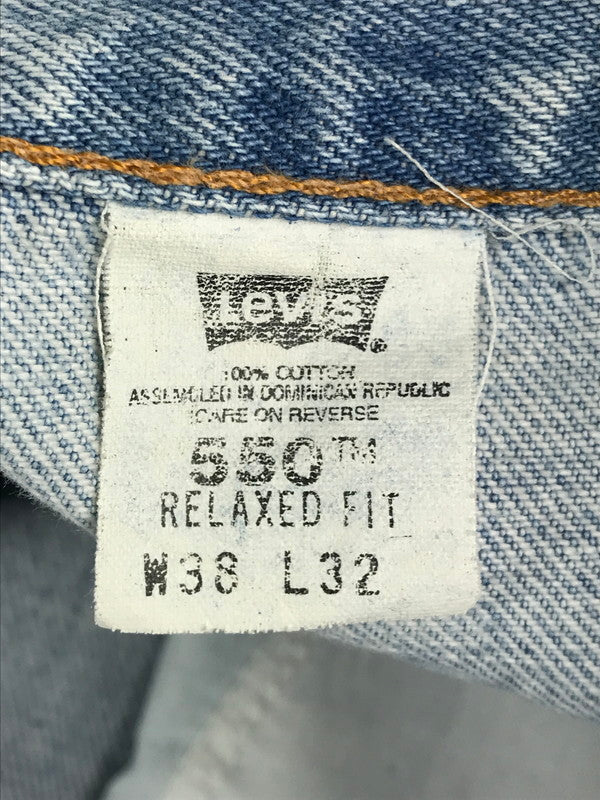 【現状渡し品】【メンズ】 Levi's リーバイス 00's 550 RELAXED FIT DENIM PANTS 550-4834 00年代 550 リラックスフィット デニムパンツ ボトムス ボタン裏 刻印M110 157-241120-yk-07-tag サイズ：38×32 カラー：ライトインディゴ 万代Net店