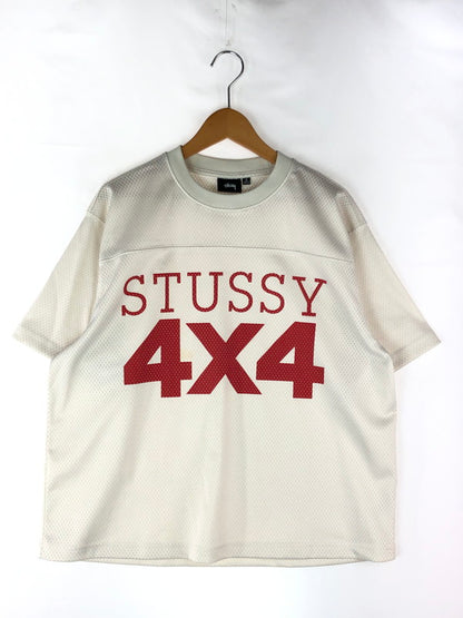 【中古】【メンズ】 STUSSY ステューシー 4×4 MESH FOOTBALL JERSEY 1140329 メッシュ フットボール ジャージ 半袖 トップス 142-241031-mo-02-tag サイズ：S カラー：ホワイト 万代Net店