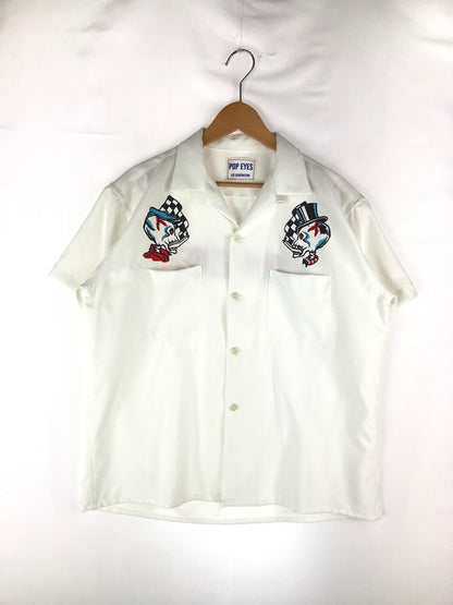 【中古品】【メンズ】  POP EYE ポップアイズ 23SS THE WINNAH S/S SHIRTS ザ ウィンナショートスリーブシャツ 半袖 トップス 145-241108-ki-13-tag サイズ：M カラー：ホワイト 万代Net店