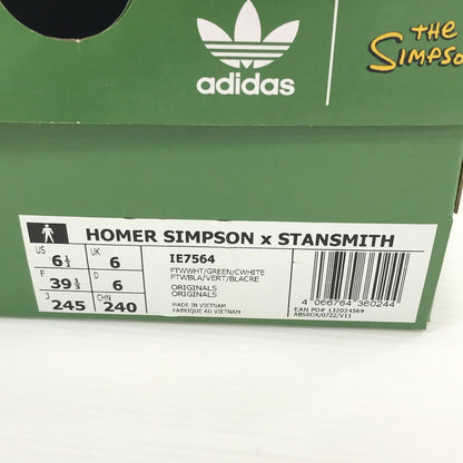 【中古品】【レディース】 adidas アディダス × HOMER SIMPSON ホーマーシンプソンズ 別注 コラボ STAN SMITH IE7564 スタンスミス スニーカー 靴 161-241108-yk-21-tag サイズ：24.5cm/US6.5 カラー：WHITE/GREEN/CREAM WHITE 万代Net店