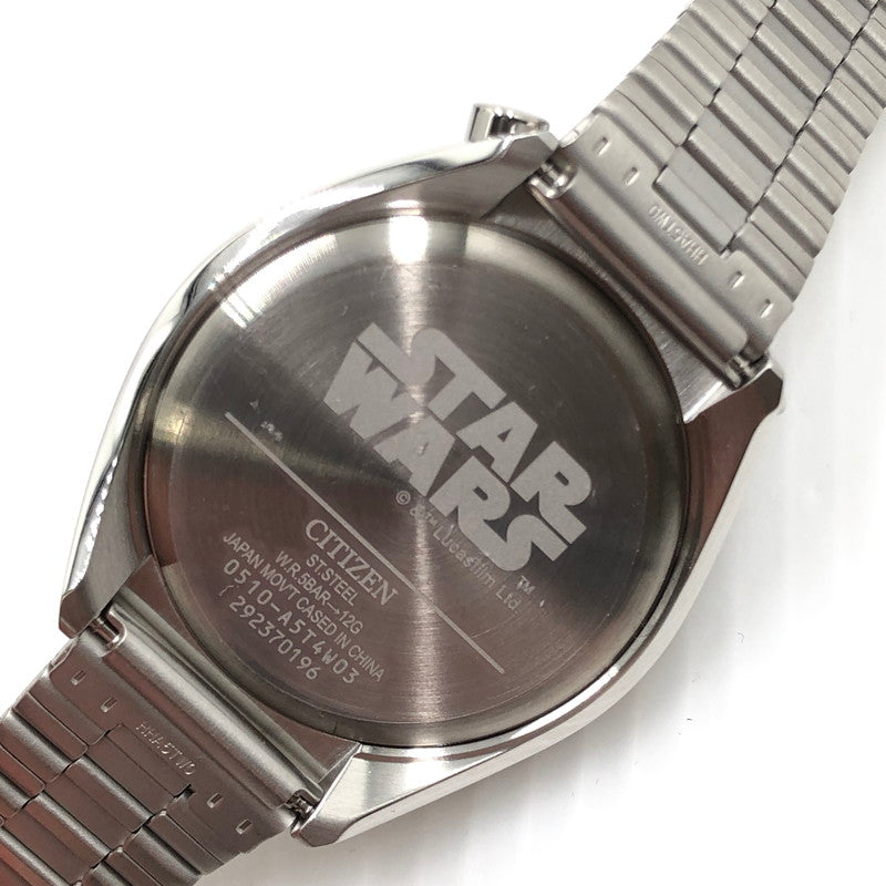 【中古】【メンズ】 CITIZEN シチズン STAR WARS スターウォーズ 0510-A5T4W03 クォーツ 腕時計 197-241108-na-03-tag カラー：シルバー/ブラック 万代Net店