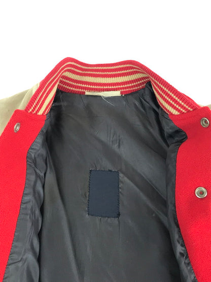 【中古】【メンズ】  ALLION アリオン AWARD JACKET アワードジャケット アウター  レザー切り替え スタジャン 146-241103-mo-17-tag サイズ：40 カラー：レッド 万代Net店