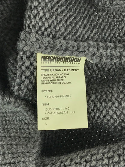 【中古品】【メンズ】 NEIGHBORHOOD ネイバーフッド OLD POINT MC W-CARDIGAN LS 142FUNH-KNM03 オールドポイントMC Wカーディガン ロングスリーブ ニット 142-241108-hi-20-tag サイズ：L カラー：グレー 万代Net店