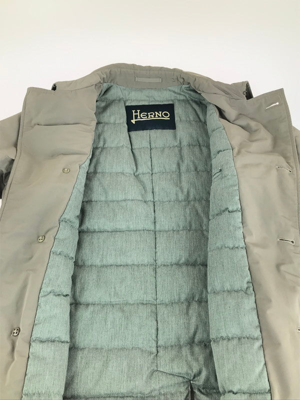 【中古】【メンズ】 Herno ヘルノ SUB-ZERO SINGLE TRENCH DOWN COAT シングルトレンチダウンコート アウター 141-241103-mo-12-tag サイズ：46 カラー：ベージュ系 万代Net店