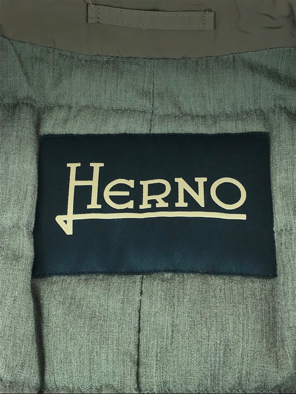 【中古】【メンズ】 Herno ヘルノ SUB-ZERO SINGLE TRENCH DOWN COAT シングルトレンチダウンコート アウター 141-241103-mo-12-tag サイズ：46 カラー：ベージュ系 万代Net店