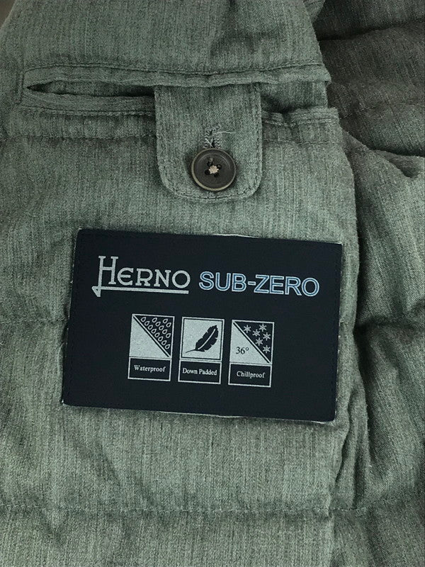 【中古】【メンズ】 Herno ヘルノ SUB-ZERO SINGLE TRENCH DOWN COAT シングルトレンチダウンコート アウター 141-241103-mo-12-tag サイズ：46 カラー：ベージュ系 万代Net店