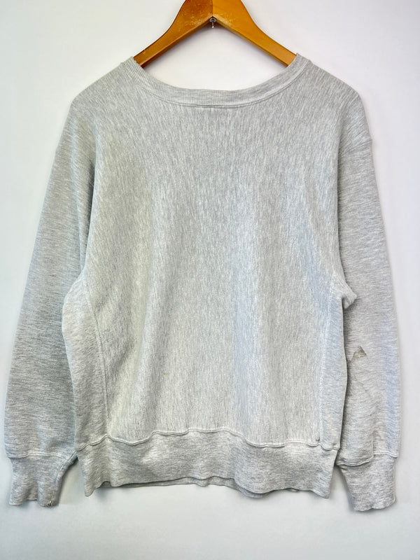 【中古品】【メンズ】 Champion チャンピオン90's REVERSE WEAVE CREWNECK SWEATSHIRT UNIVERSITY AT BUFFALO 90年代 リバースウィーブ クルーネックスウェットシャツ トップス トレーナー USA製 刺繍タグ 146-260710-kk-10-hon サイズ：L カラー：グレー 万代Net店