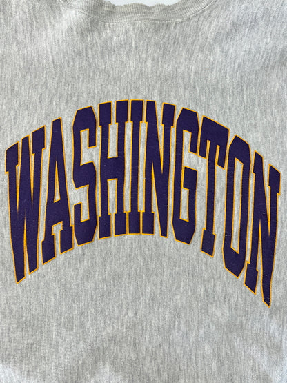 【中古品】【メンズ】 Champion チャンピオン90's REVERSE WEAVE CREWNECK SWEATSHIRT WASHINGTON 90年代 リバースウィーブ クルーネックスウェットシャツ トップス トレーナー USA製 刺繍タグ 146-260710-kk-12-hon サイズ：XL カラー：グレー 万代Net店