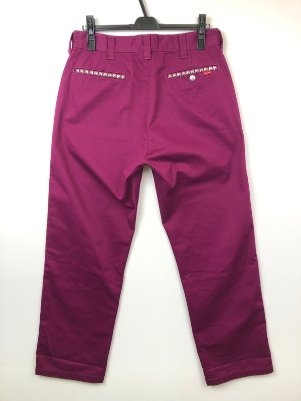 【中古品】【メンズ】 Supreme シュプリーム 20AW STUDDED WORK PANT スタッズワークパンツ ボトムス 149-260711-kk-11-hon サイズ：30 カラー：パープル 万代Net店