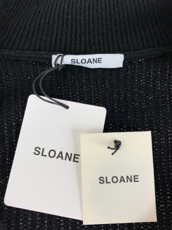 【中古】【メンズ/レディース】  SLOANE スローン 7G片畦編みファインメリノウール  ハーフZIPプルオーバー SL-9W-713 ニット 140-241101-hi-12-tag サイズ：5 カラー：ブラック 万代Net店