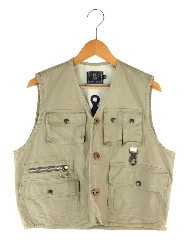 【中古】【メンズ】 RALPH LAUREN ラルフローレン CHAPS チャップス 80's FISHING VEST フィッシングベスト 146-241101-hi-17-tag サイズ：M カラー：ベージュ 万代Net店