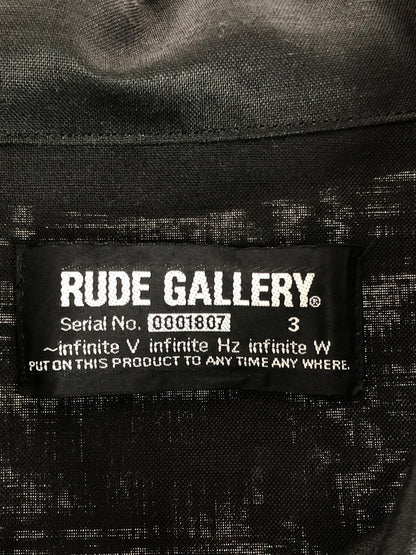 【中古】【メンズ】 RUDE GALLERY ルードギャラリー LINEN JACKET リネン混ジャケット ライトアウター 142-241101-hi-15-tag サイズ：3 カラー：ブラック 万代Net店