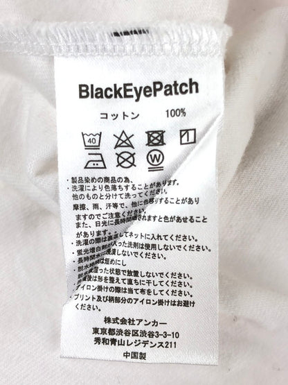 【中古】【メンズ】  BLACK EYE PATCH ブラック アイ パッチ SUPPORT YOUR LOCAL サポート ユア ローカル 取扱注意ロゴ Tシャツ 半袖Tシャツ 142-241102-na-1-tag サイズ：L カラー：ホワイト 万代Net店