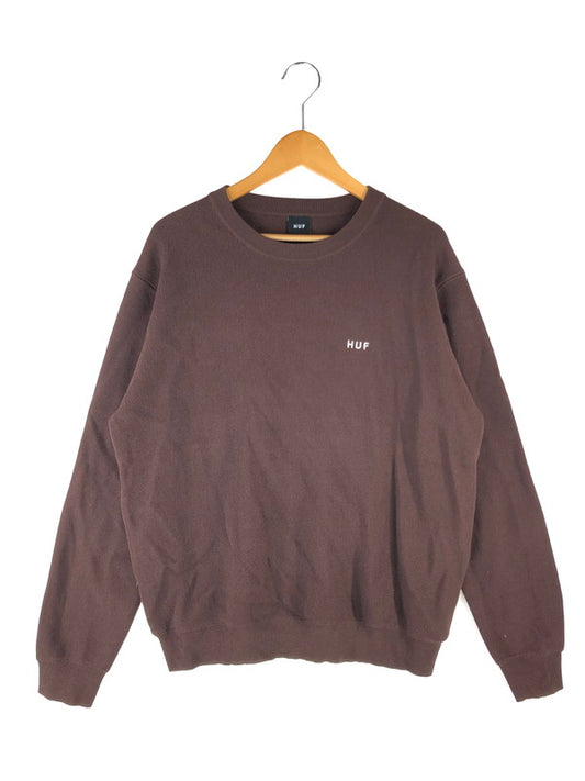 【中古】【メンズ】 HUF ハフ OG LOGO CREW SWEATER OG ロゴ クルー セーター ニット 142-241102-na-5-tag サイズ：S カラー：ブラウン 万代Net店