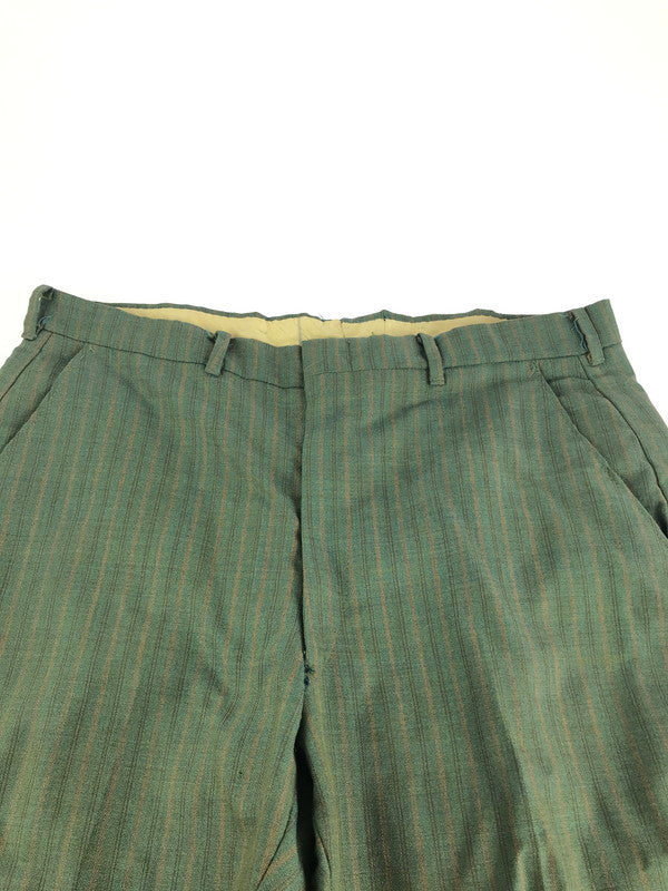 【中古品】【メンズ】  古着 70S ストライプ柄スラックス パンツ ボトムス 157-241119-SS-06-tag カラー：グリーン 万代Net店