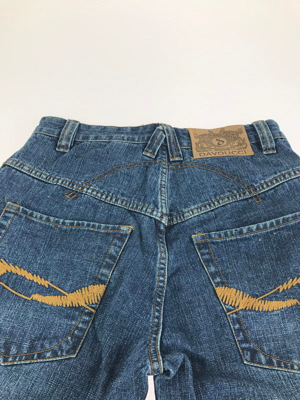 【中古】【メンズ】  DAVOUCCI ダヴォッチ BAGGY DENIM PANTS 刺繍入りバギーデニムパンツ ボトムス 153-241104-mo-05-tag サイズ：32 カラー：インディゴ 万代Net店