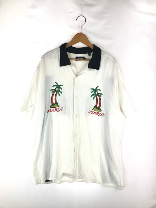 【中古品】【メンズ】  XLARGE 101202014001 エクストララージ  PERMANENT VACATION パーマネント バケーション S/S SHIRT 半袖シャツ  刺繍 トップス 142-241108-ki-01-tag サイズ：XL カラー：ホワイト 万代Net店