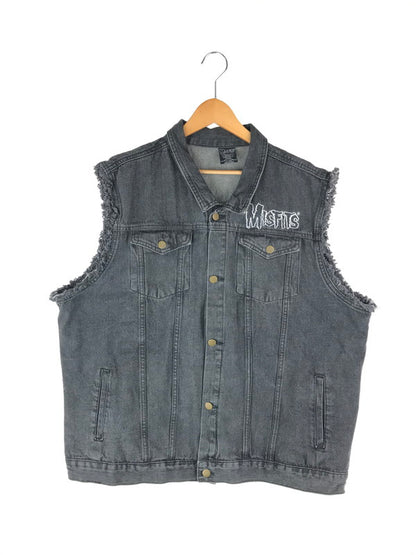 【中古】【メンズ】  MISFITS ミスフィッツ NO SLEEVE DENIM VEST ノースリーブ デニムベスト アウター 146-241103-mo-08-tag サイズ：4XL カラー：ブラック 万代Net店