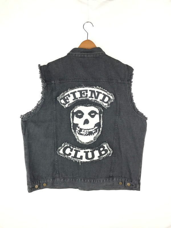 【中古】【メンズ】  MISFITS ミスフィッツ NO SLEEVE DENIM VEST ノースリーブ デニムベスト アウター 146-241103-mo-08-tag サイズ：4XL カラー：ブラック 万代Net店