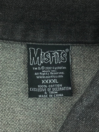 【中古】【メンズ】  MISFITS ミスフィッツ NO SLEEVE DENIM VEST ノースリーブ デニムベスト アウター 146-241103-mo-08-tag サイズ：4XL カラー：ブラック 万代Net店