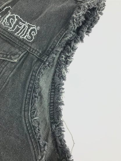 【中古】【メンズ】  MISFITS ミスフィッツ NO SLEEVE DENIM VEST ノースリーブ デニムベスト アウター 146-241103-mo-08-tag サイズ：4XL カラー：ブラック 万代Net店