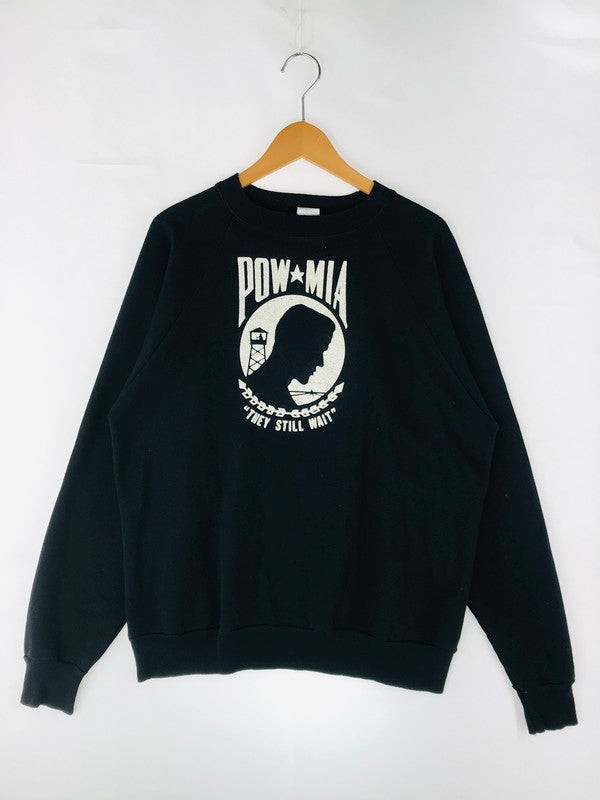 【中古】【メンズ】  WINDJAMMER ウィンドジャマー USA製 POW MIA SWEAT パウ ミア スウェット トップス 146-241106-mo-02-tag サイズ：XL カラー：ブラック 万代Net店