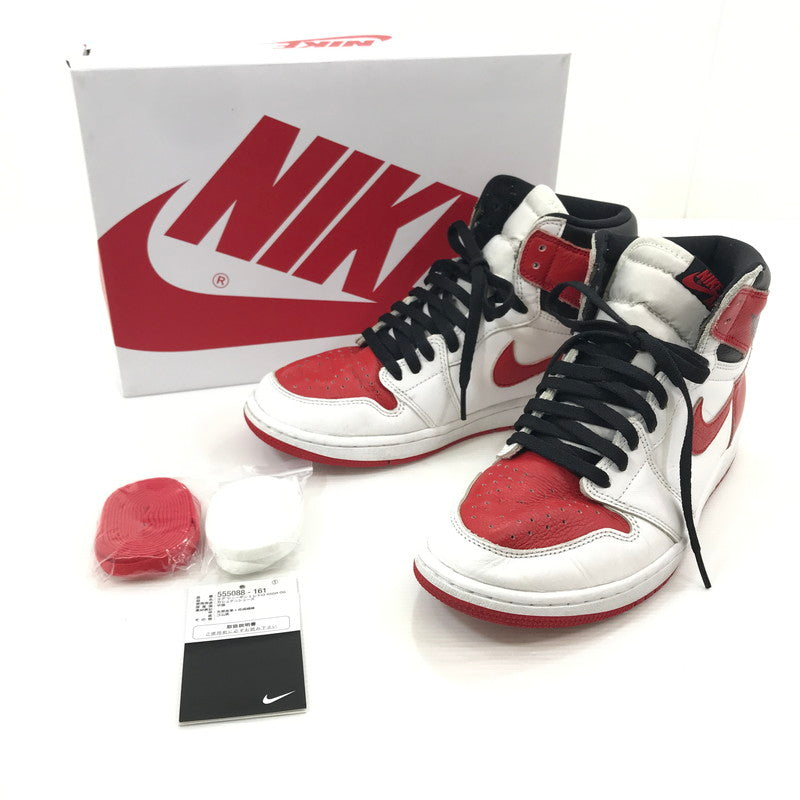 【中古品】【メンズ】 NIKE ナイキ AIR JORDAN 1 RETRO HIGH OG 555088-161 エア ジョーダン 1 レトロ ハイ オリジナル スニーカー 靴 160-241108-yk-16-tag サイズ：27cm/US9 カラー："HERITAGE"WHITE/UNIVERSITY RED-BLACK 万代Net店