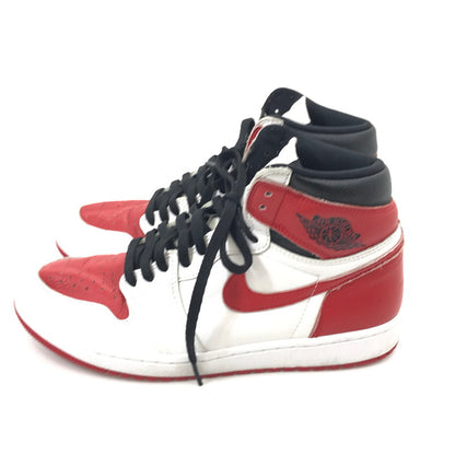 【中古品】【メンズ】 NIKE ナイキ AIR JORDAN 1 RETRO HIGH OG 555088-161 エア ジョーダン 1 レトロ ハイ オリジナル スニーカー 靴 160-241108-yk-16-tag サイズ：27cm/US9 カラー："HERITAGE"WHITE/UNIVERSITY RED-BLACK 万代Net店