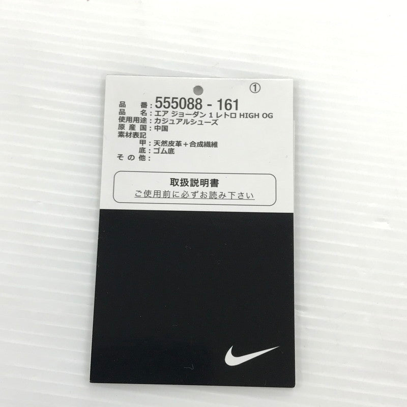 【中古品】【メンズ】 NIKE ナイキ AIR JORDAN 1 RETRO HIGH OG 555088-161 エア ジョーダン 1 レトロ ハイ オリジナル スニーカー 靴 160-241108-yk-16-tag サイズ：27cm/US9 カラー："HERITAGE"WHITE/UNIVERSITY RED-BLACK 万代Net店