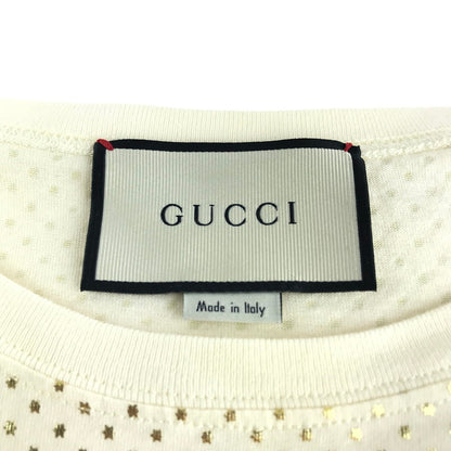 【中古美品】【レディース】 GUCCI グッチ 492347-X3N19 18SS LOGO STAR TEE Tシャツ トップス 168-241121-SS-03-tag サイズ：XS カラー：クリーム 万代Net店