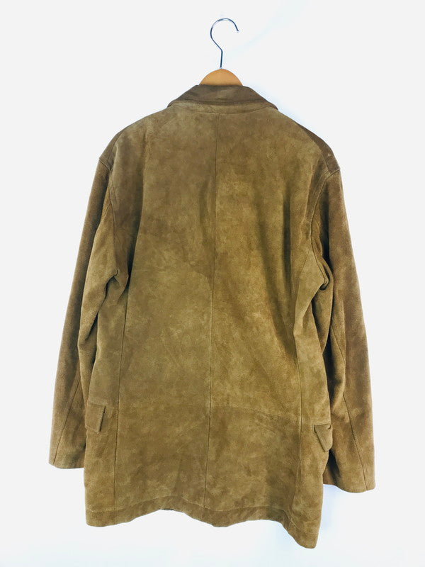 【現状渡し品】【メンズ】  OLD GAP オールド ギャップ 90S SUEDE LEATHER JACKET スエードレザージャケット アウター 146-241112-na-04-tag サイズ：表記サイズなし カラー：ブラウン 万代Net店