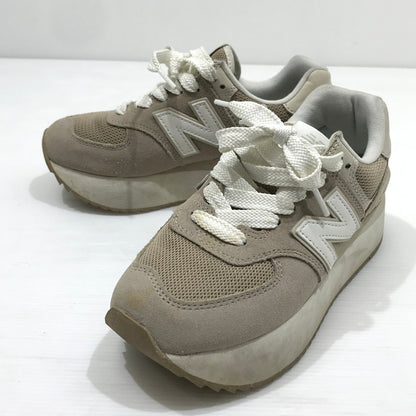 【中古品】【レディース】 NEW BALANCE ニューバランス WL574ZSM スニーカー 靴 166-241112-yk-17-tag サイズ：22.5cm/US5.5 カラー：LIGHT BROWN 万代Net店