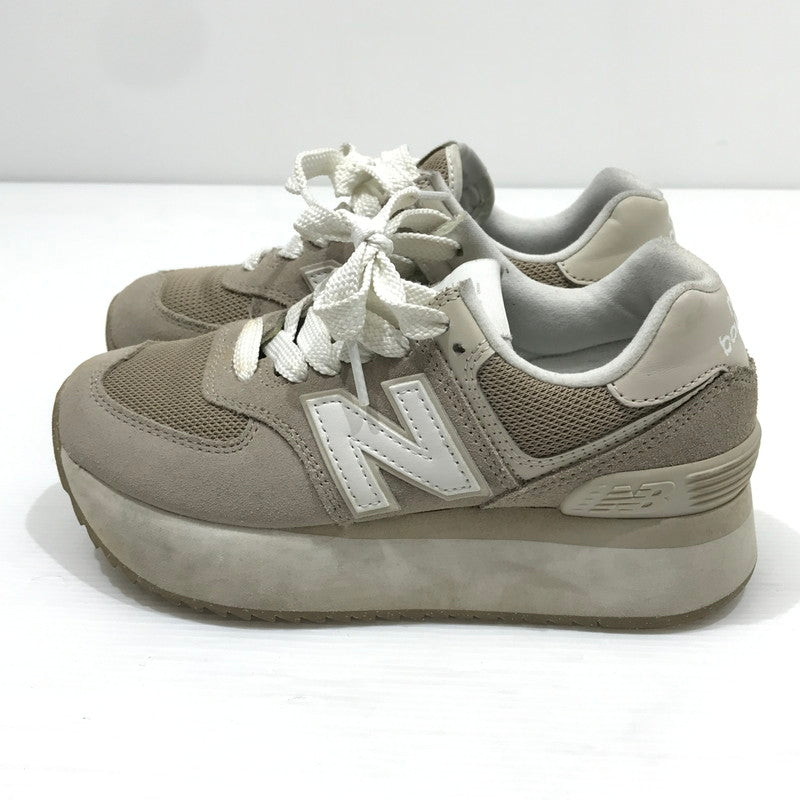 【中古品】【レディース】 NEW BALANCE ニューバランス WL574ZSM スニーカー 靴 166-241112-yk-17-tag サイズ：22.5cm/US5.5 カラー：LIGHT BROWN 万代Net店