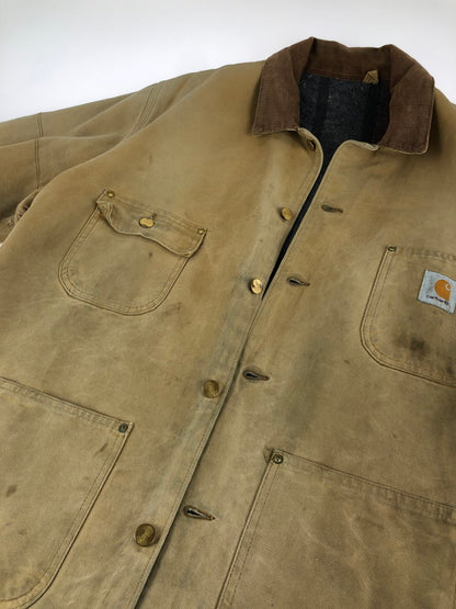 【現状渡し品】【メンズ】 Carhartt カーハート ブランケットライナー DUCK CHORE COAT ダック チョアコート アウター 146-241112-ki-10-tag カラー：ベージュ 万代Net店