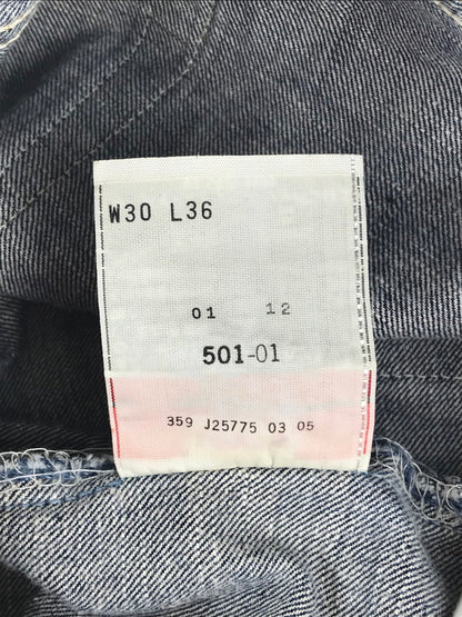 【中古品】【メンズ】 Levi's リーバイス 501-01 フィリピン製 ボタンフライデニムパンツ ボトムス 157-241114-ki-20-tag サイズ：30 カラー：インディゴ 万代Net店