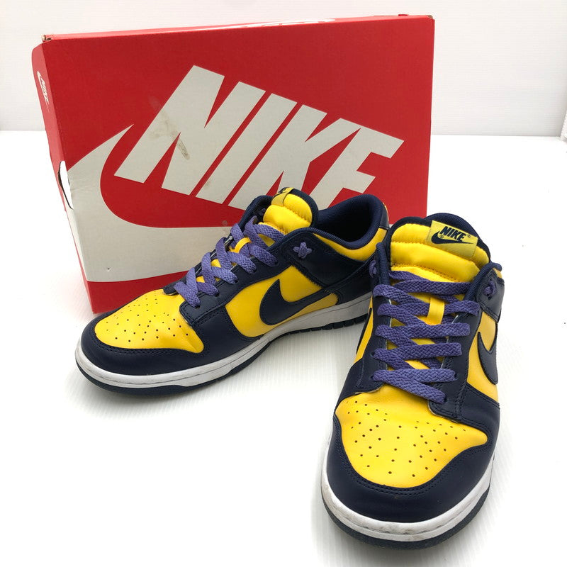 【中古品】【メンズ】 NIKE ナイキ DUNK LOW RETRO MICHIGAN DD1391-700 ダンク ロー レトロ ミシガン スニーカー 靴 160-241108-hi-05-tag サイズ：28cm US 10 カラー：VARSITY MAIZE/MIDNIGHT NAVY 万代Net店