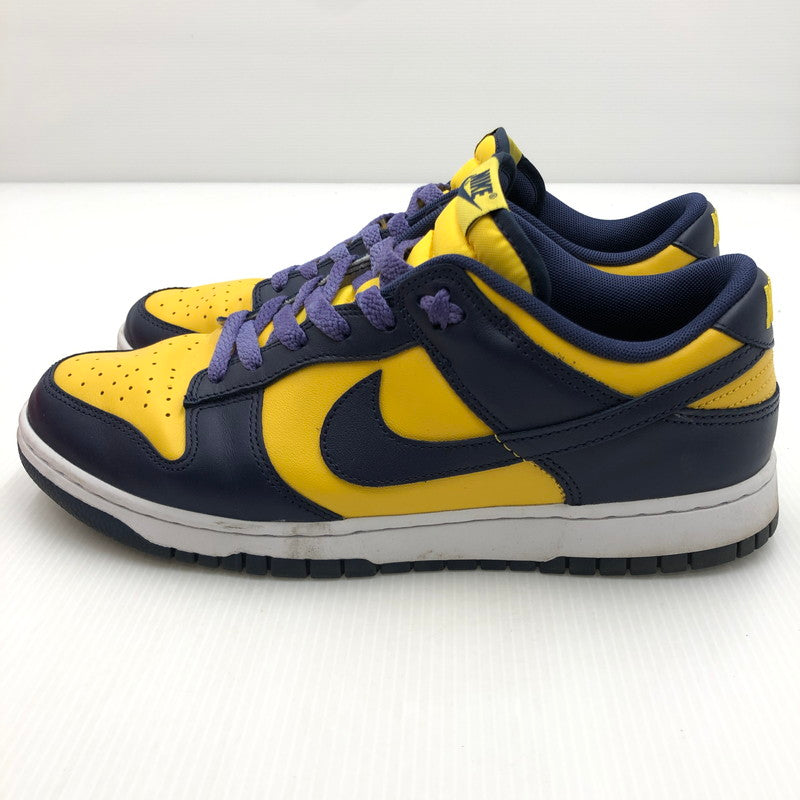 【中古品】【メンズ】 NIKE ナイキ DUNK LOW RETRO MICHIGAN DD1391-700 ダンク ロー レトロ ミシガン スニーカー 靴 160-241108-hi-05-tag サイズ：28cm US 10 カラー：VARSITY MAIZE/MIDNIGHT NAVY 万代Net店