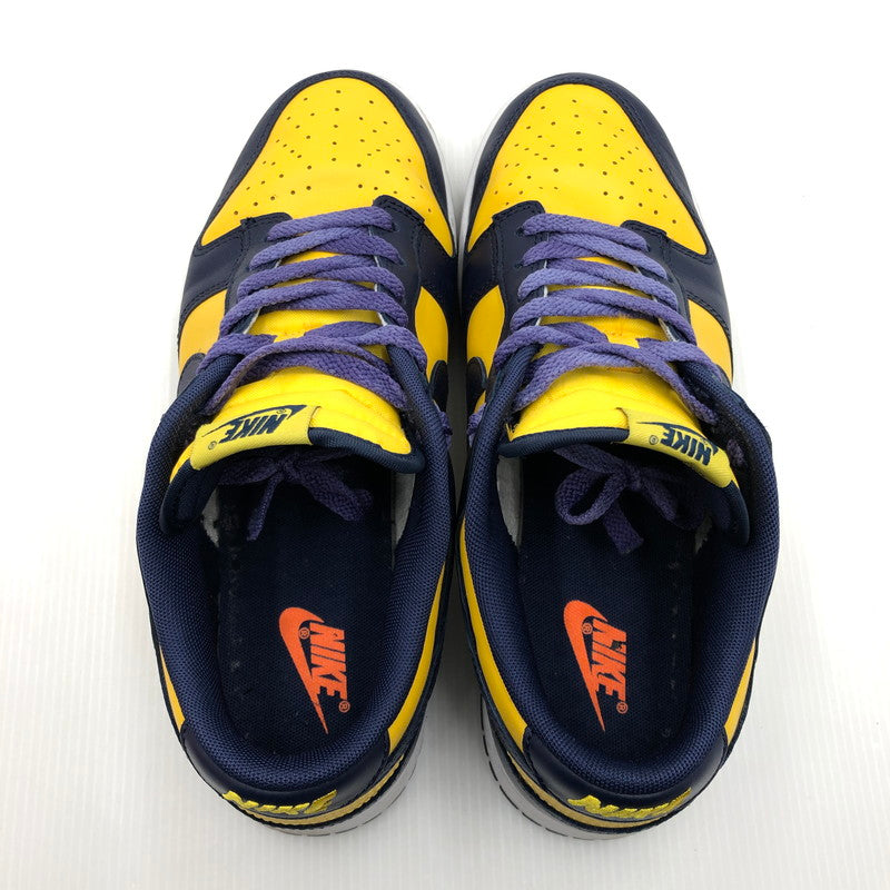 【中古品】【メンズ】 NIKE ナイキ DUNK LOW RETRO MICHIGAN DD1391-700 ダンク ロー レトロ ミシガン スニーカー 靴 160-241108-hi-05-tag サイズ：28cm US 10 カラー：VARSITY MAIZE/MIDNIGHT NAVY 万代Net店